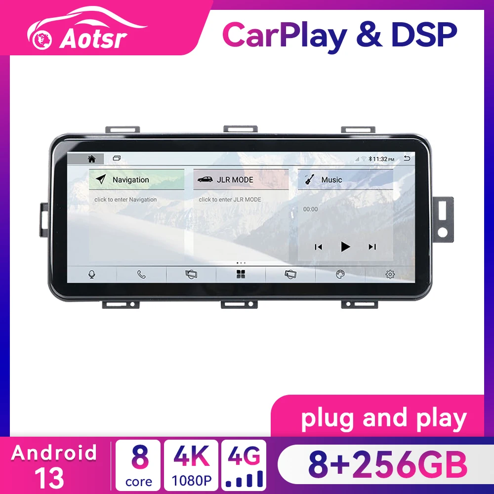 12.3inch For Range Rover V8 L322 2002 - 2012 Android 13 Car Radio Multimedia Player Auto Stereo GPS Navigation Carplay 4G Unit