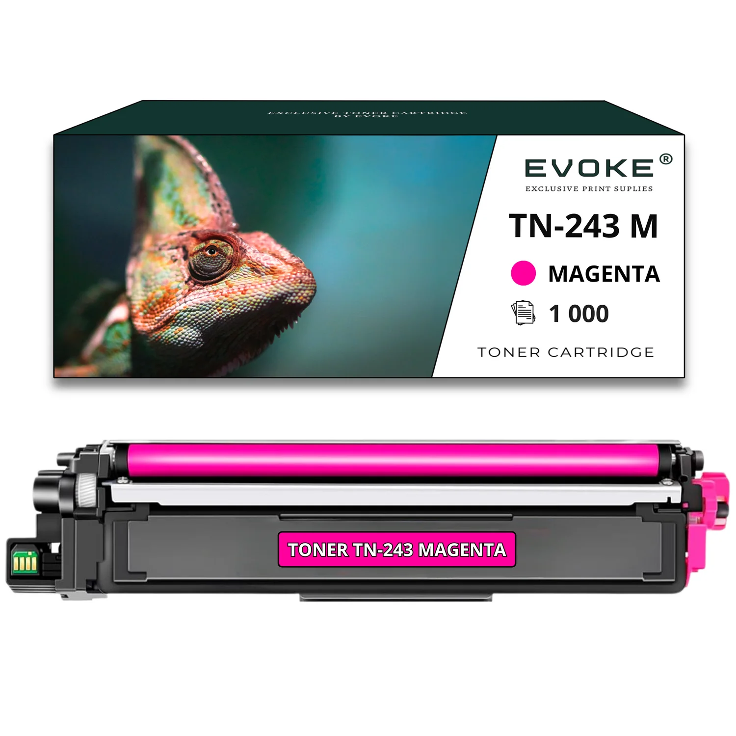 Evoke Compatibele Toner voor Brother Tn-243M Tn243M Tn-243 Tn243 Magenta 1000 Pagina's Dcp-L3510Cdw Dcp-L3550Cdw Hl-L3270 Mfc-L3770Cdw
