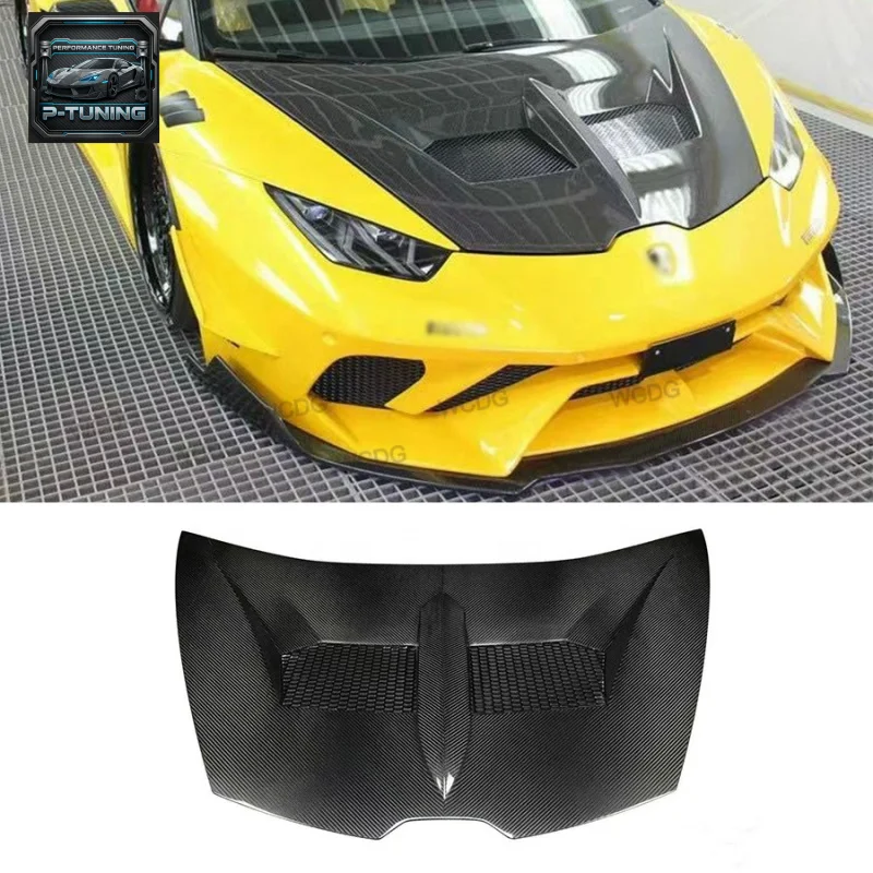 

LB Style Dry Carbon Fiber Hood for Lamborghini Huracan LP580 LP610 EVO Front Engine Hood Bonnet Air Vent Cover Car Bodykit