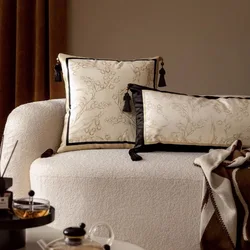 Cream Color Pillows Lily Of The Valley Cushion Case 30x70 Luxury Velvet Decorative Pillow Cover For Sofa Bedding Home Decoration