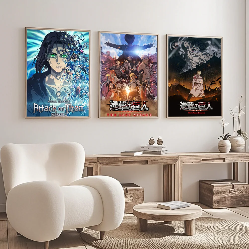 ملصق A-Attack on Titan فني جداري عالي الجودة للمنزل والمكتب وغرفة النوم وغرفة المعيشة وبار المدخل فكرة هدية مثالية #4