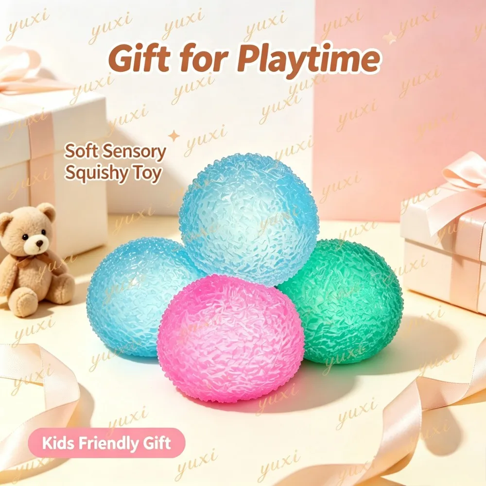 @Pink Blue Ball Maltose Cute Mochi Stress Resistant Fidget Toy Slow Rebound Cute Stress Relieving Toy
