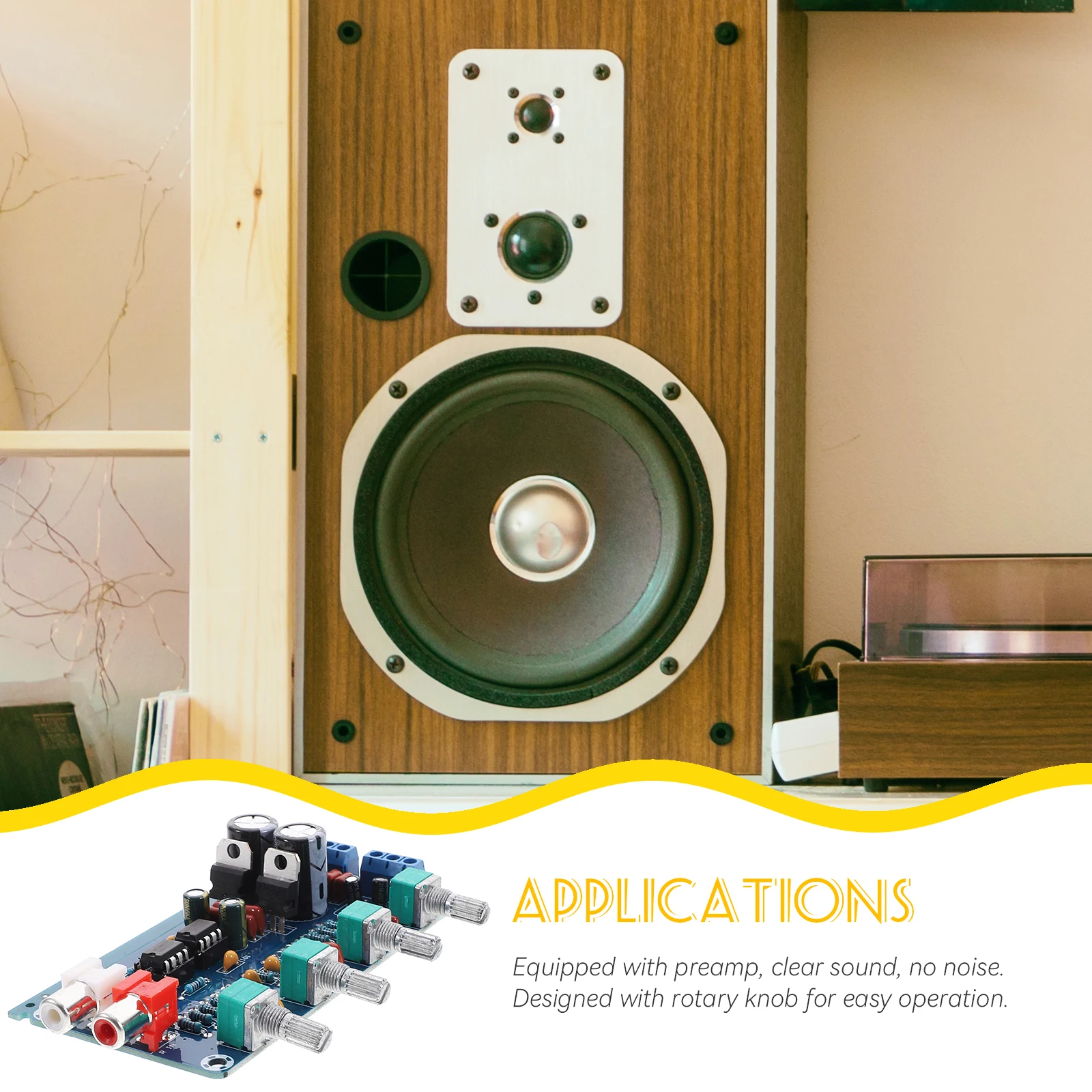 

Digital Subwoofer Amplifier Board With Preamp Tone Control Volume Adjustment For Studio Recording Equipment Audio Amplifier