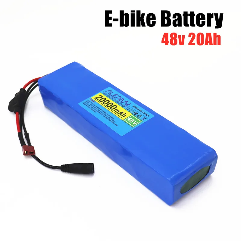 

Aleaivy 48v 20Ah E-bike Battery 18650 lithium battery pack 13S2P bicycle conversion kit Bafang1000w+54.6V 2A charger+XT60/T plug