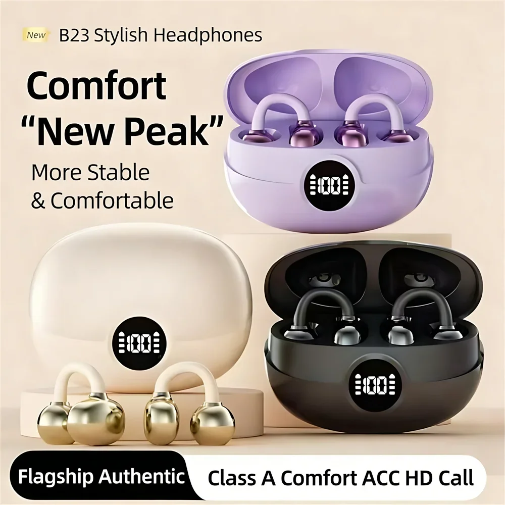 

Беспроводные Bluetooth-наушники OWS с креплением на ухо, модные, с гальваническим покрытием, Hi-Fi, стерео, с сабвуфером, для офиса, поездок и игр