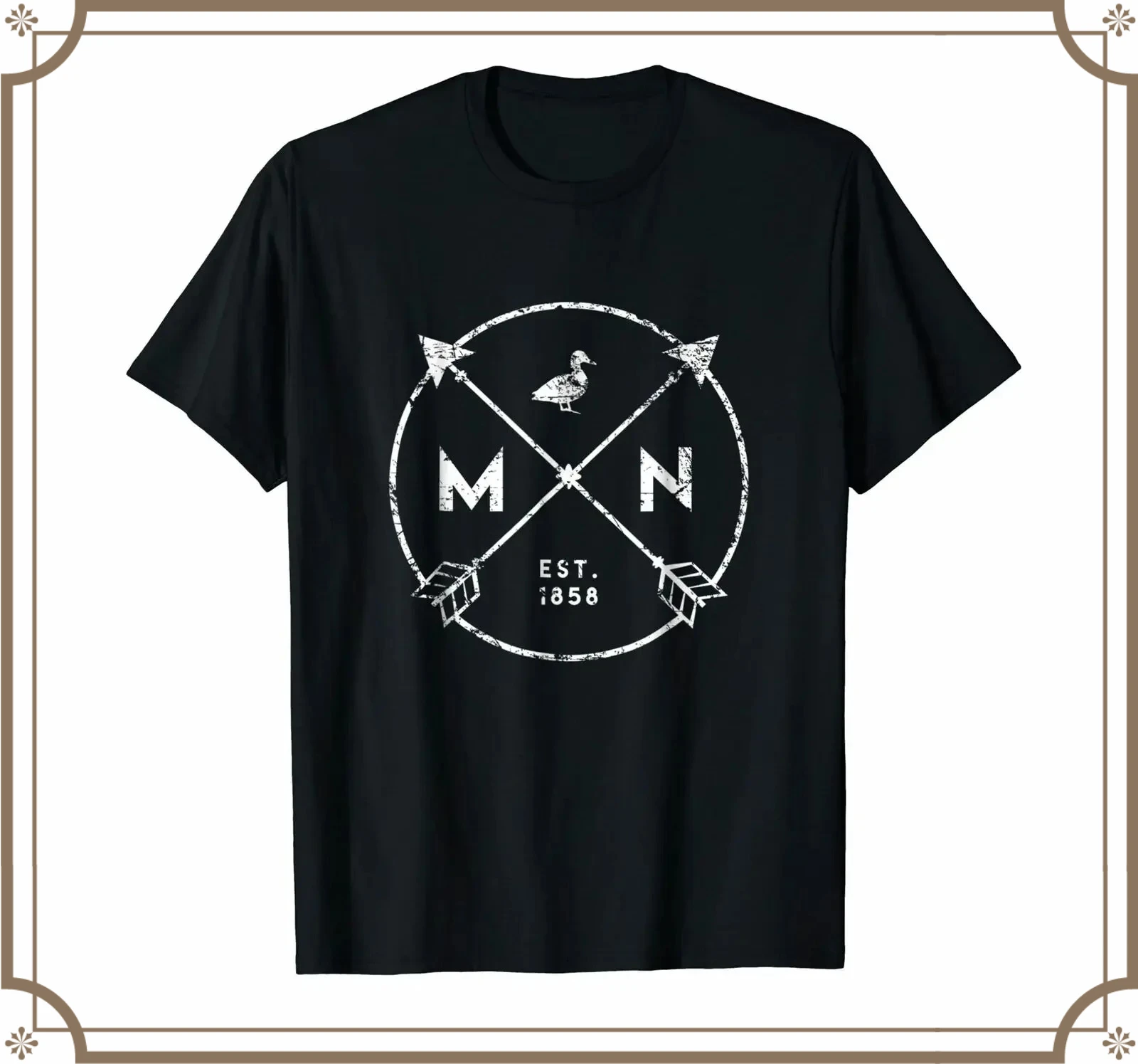 

Футболка Minnesota Adventure Est 1858 Loon Arrows State, 100% хлопок, с круглым вырезом, летняя, с короткими рукавами, повседневная мужская футболка, размер S-3XL