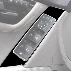 for Benz C-Class W204 2007 2008 2009 2010 2011 2012 2013 Window Lift Panel Trim Cover Decoration Piano Black Car Accessories