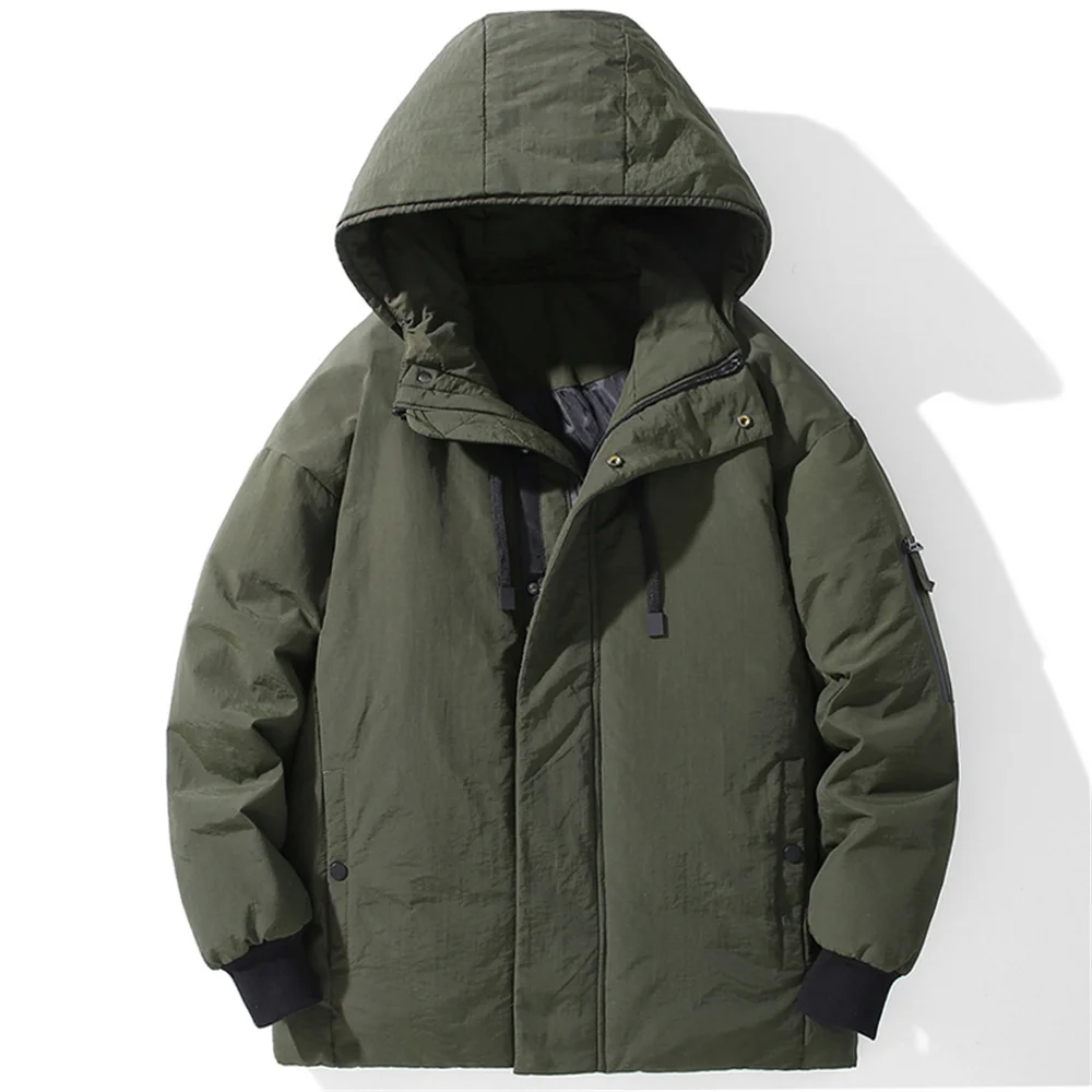 

Зимние пальто для улицы, мужские водонепроницаемые кожаные пальто с капюшоном, толстые кожаные пальто с морозостойкими кепками для деловых поездок