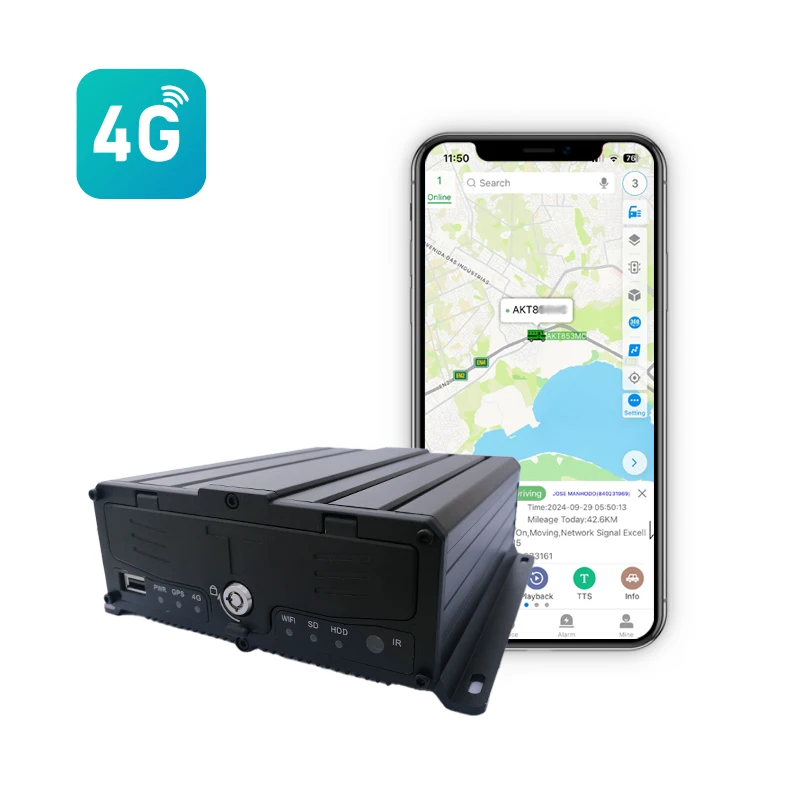 M840 CCTV DVR 4G 8ch 1080P real-time monitoring global GPS positioning car truck vehicle universal hard disk storage maximum 4T