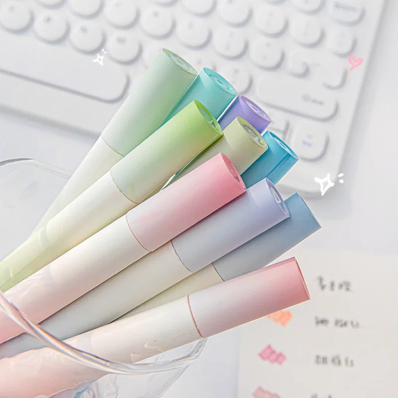 4pcs/set Kawaii Marker Pens Cute Highlighter DIY Spot Liner Drawing Art Markers Graffiti Pens Korean Stationery Office Supplies