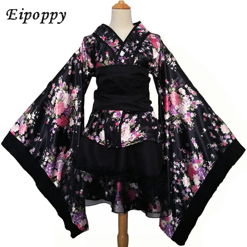 Sexy Kimono Japanese Style Girls Robe Lolita Maid Dress for Women Party Yukata Dance JP Anime Cosplay Costumes Lady Women Suits