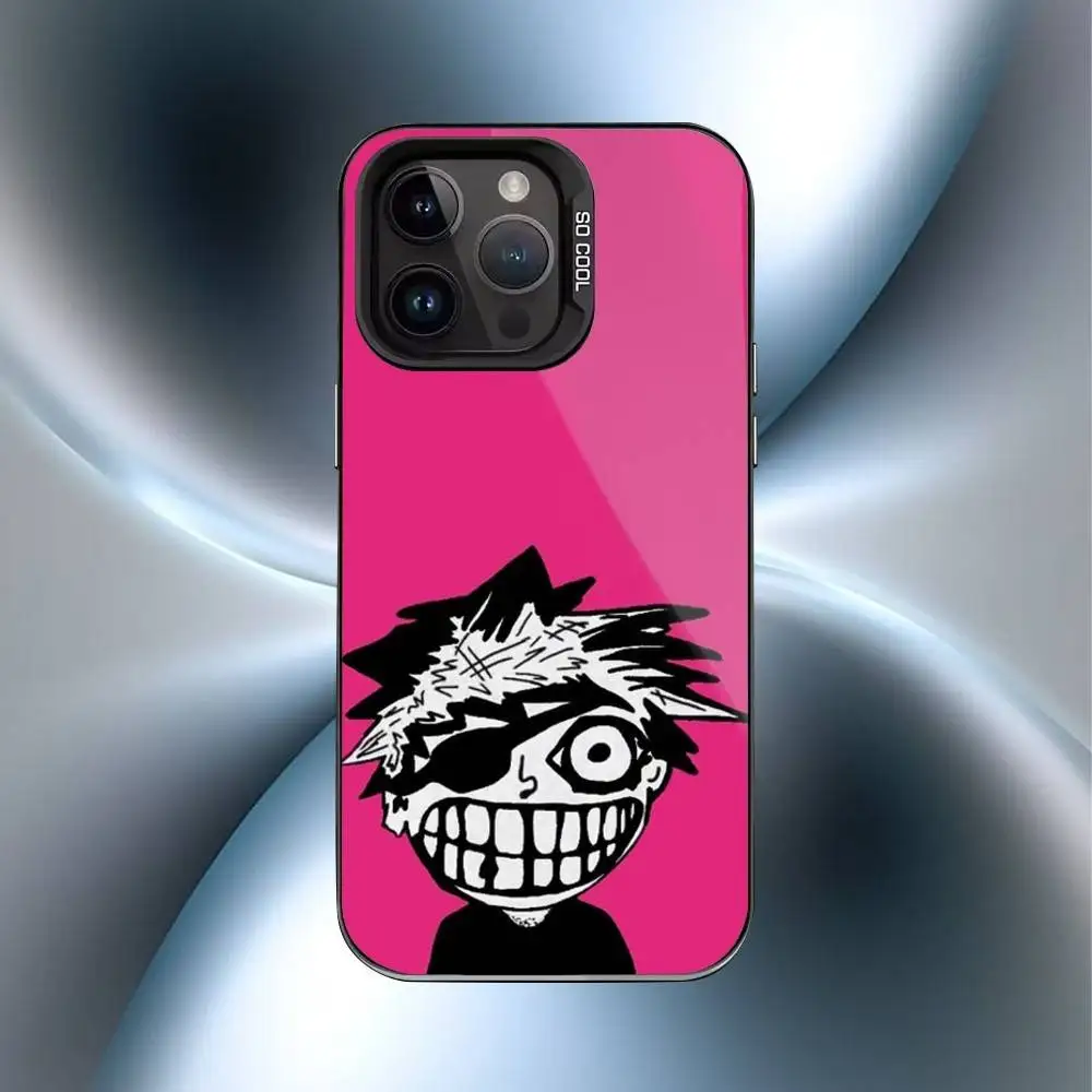 Funda de teléfono de vacaciones G-Green Day Band para IPhone 16 17 15 14 12 13 Pro Max cubierta a prueba de golpes de Color negro