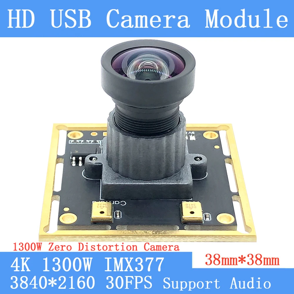 

CCTV Высокое разрешение 4K 3840x2880 IMX377 UVC Драйвер Мини с нулевым искажением USB-модуль камеры Mjpeg 30 кадров в секунду Веб-камера Поддержка аудио