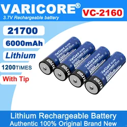 VariCore 21700 6000mA 3.7V Li-ion Power Rechargeable Battery For Strong light Flashlight Headphones Camera Microphone