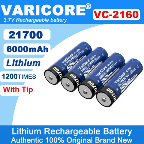 Rechargeable 21700 Lithium Battery 6000mAh liitokala