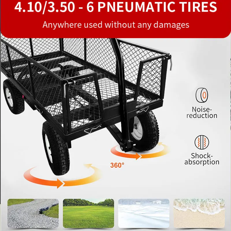 24V Heavy-duty Steel Garden Vehicle - High-efficiency Garden Aid Vehicle