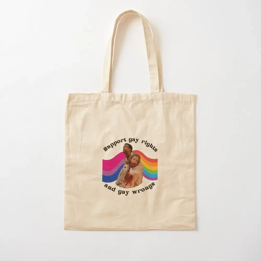 

support gay rights and gay wrongs Tote Bag free delivery bags sacs de shopping tote bag men's Cloth bags Tote Bag