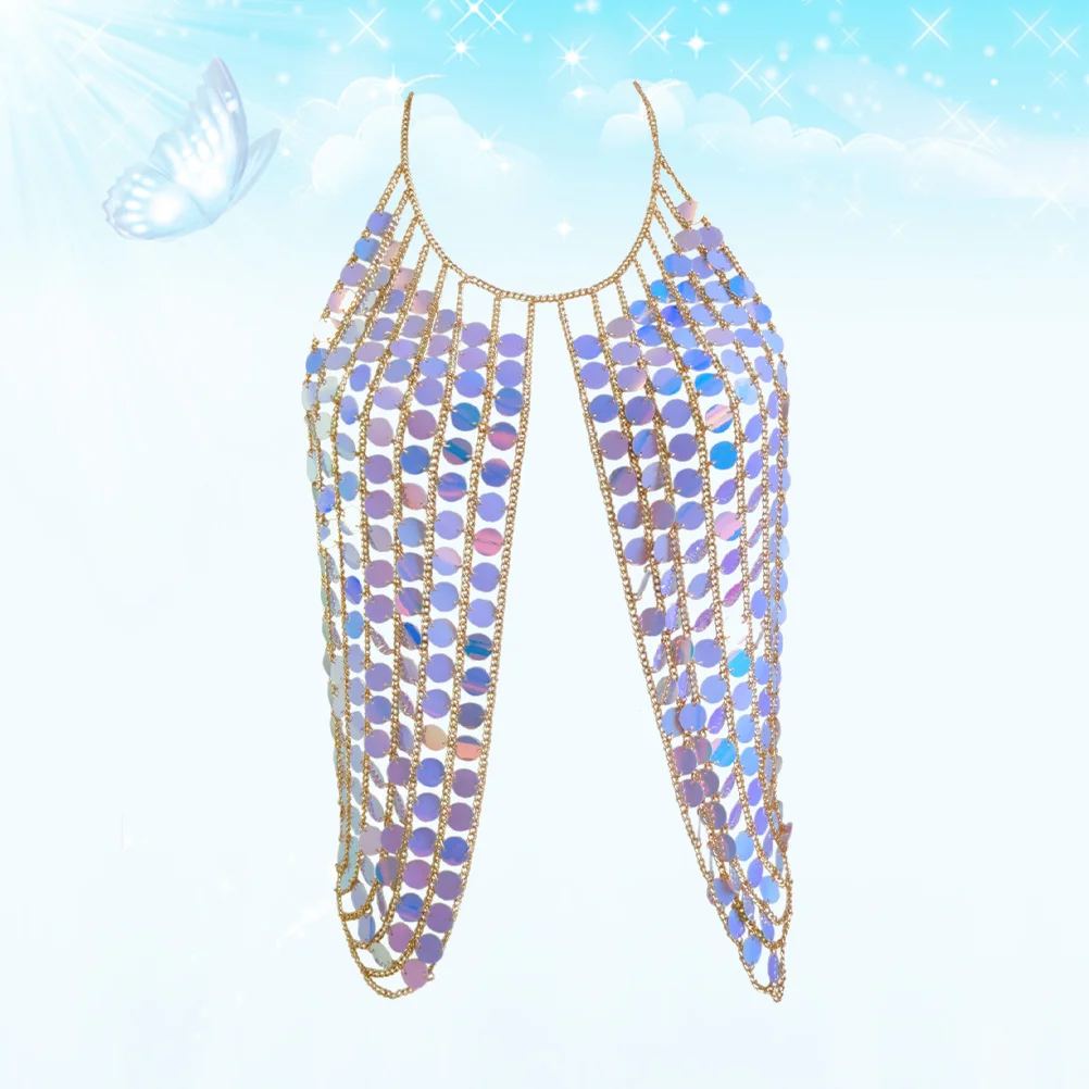 

Chest For Women Jewelry Bikini Bra Accessory Beach Party Fashion Sequin Chain Body Chain