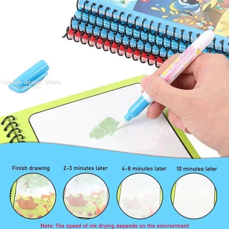 再利用可能な魔法の水ぬりえブック DIY 感覚玩具子供のための描画おもちゃ幼稚園落書き絵画子供の塗り絵