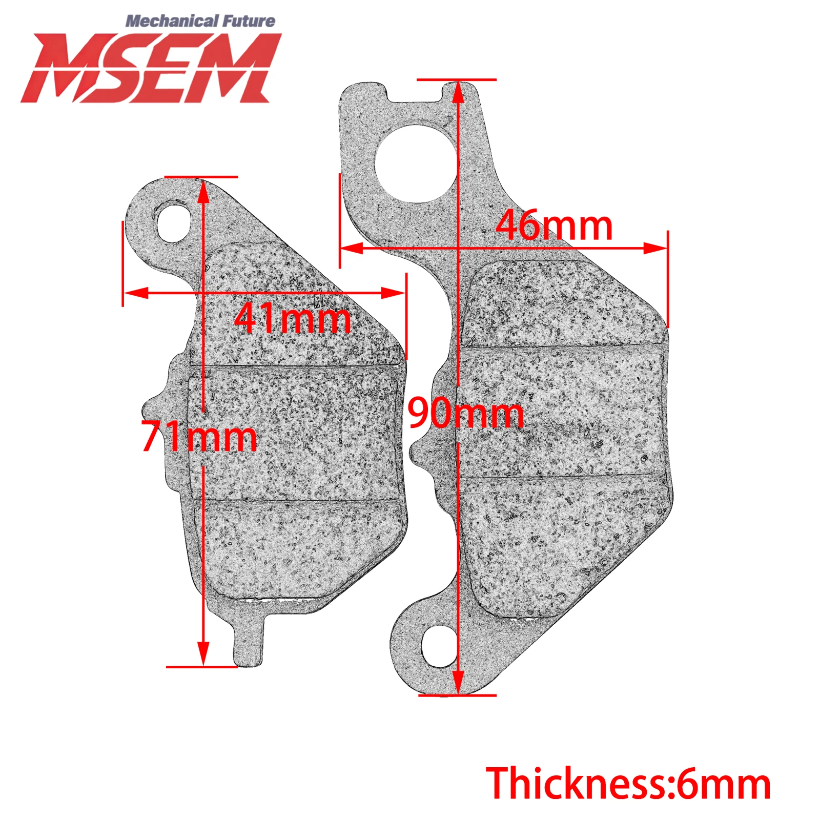 Rear Brake Pads For Super Soco CU2 CU3 TS TC Brass Alloys Universal Electric Scooter Motorcycle Original Replacement Parts view 2