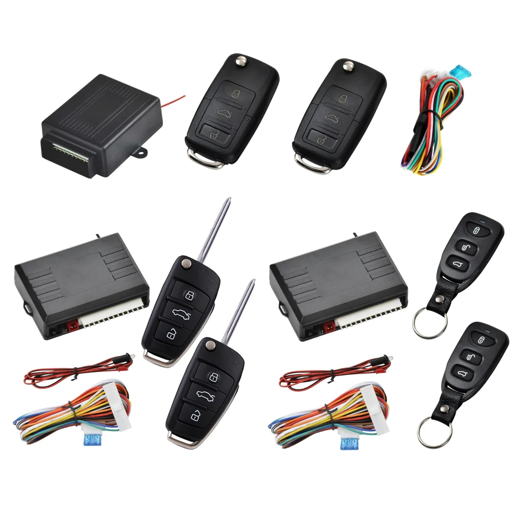 Sistema di allarme senza chiave universale 12V Kit centrale automatico per auto Blocco porta Sistema di controllo remoto del veicolo per accessori