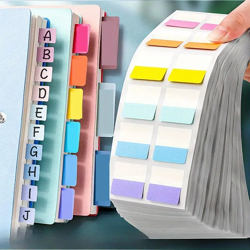 120 multi-functional writable plastic index tags – reusable page markers and file organizers for office management