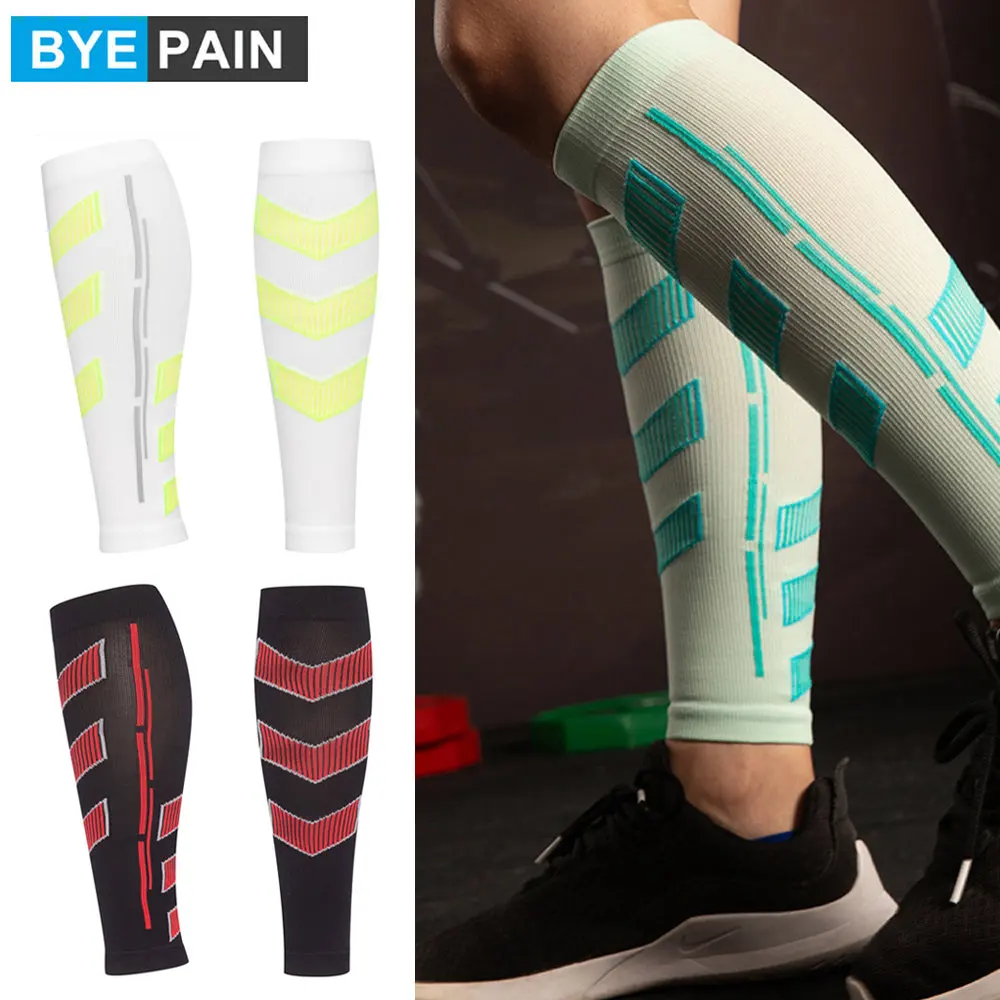 1Pair Calf Compression Sleeves (20-30mmHg) for Men & Women, Compression Socks For Running, Shin Splint, Medical, Cycling