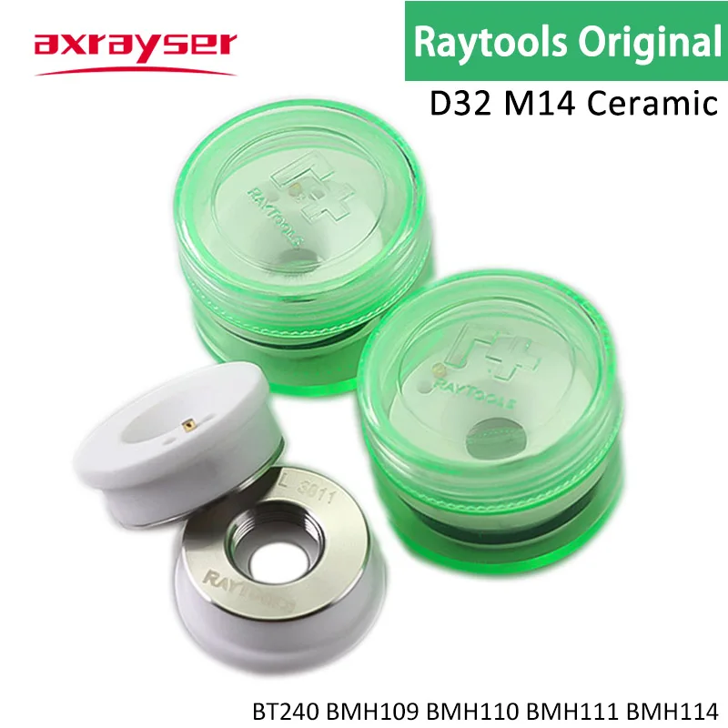 Imagem -03 - Raytools Laser Cabeça Peças Consumíveis Originais Lente Protetora do Windows Suporte de Cerâmica Bicos Laser D32 M14 para Bt230 Bt240 Etc.