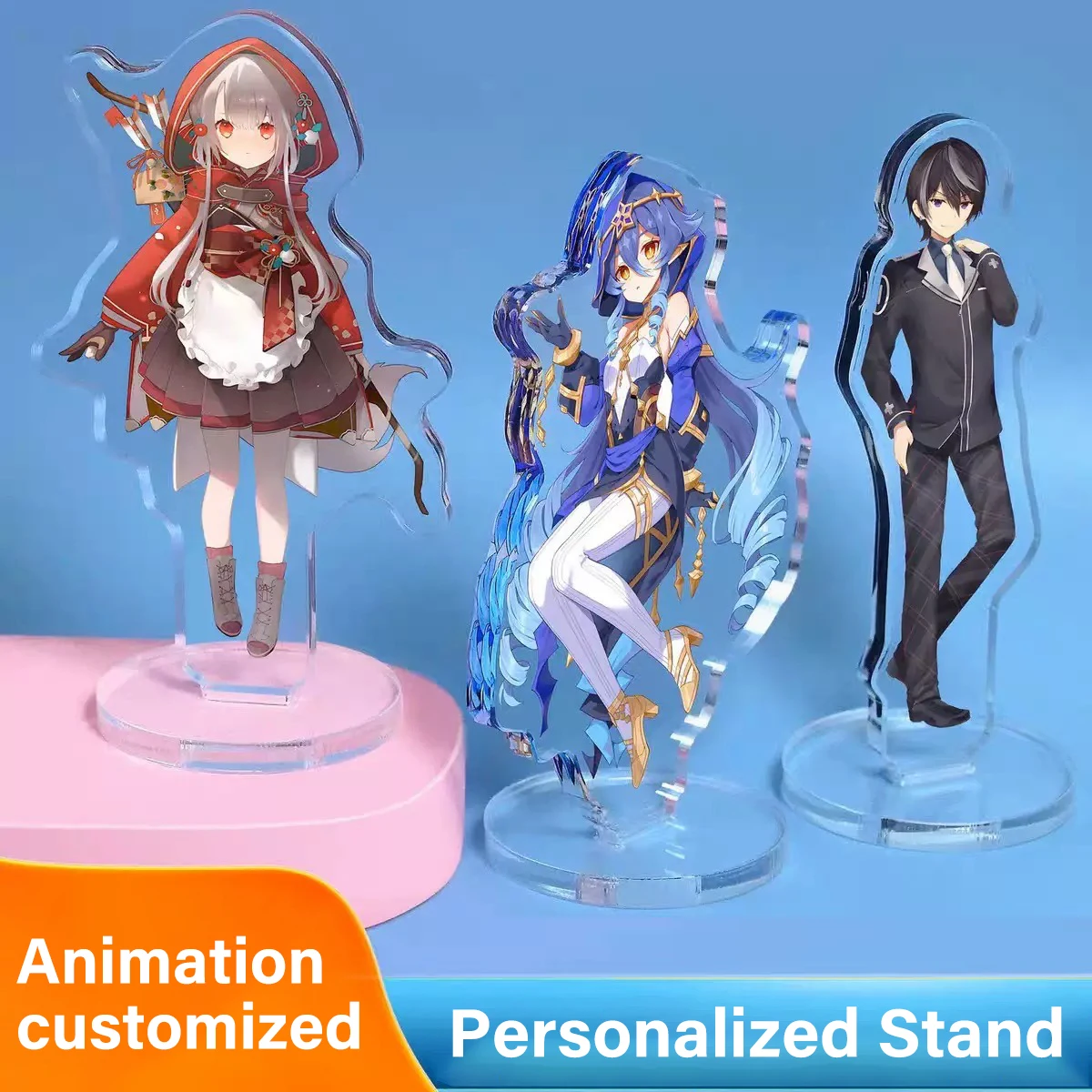 

Прозрачная акриловая подставка на заказ, мультяшная/игра/аниме/певец ldol/игровой персонаж, дизайн, персонализированное украшение стола, модель, подарок для фаната