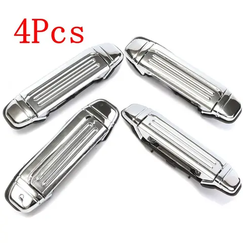 4 шт., сменные хромированные дверные ручки для Mitsubishi PAJERO 1992 1993 1994 1995 1996 1997