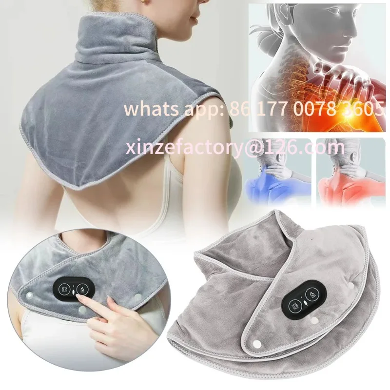 

Customizable Electric Heating Shoulder Neck Pad Cervical Wrap Three Gear Thermal Compress Massager Vibration Shawl Warm Back