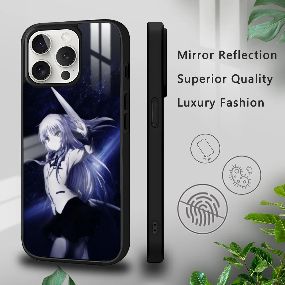 Anime A-Angel B-Beats Phone Case For iPhone 16 15 14 13 12 11 Pro Xs Max Mini Plus Celulares Hard Funda