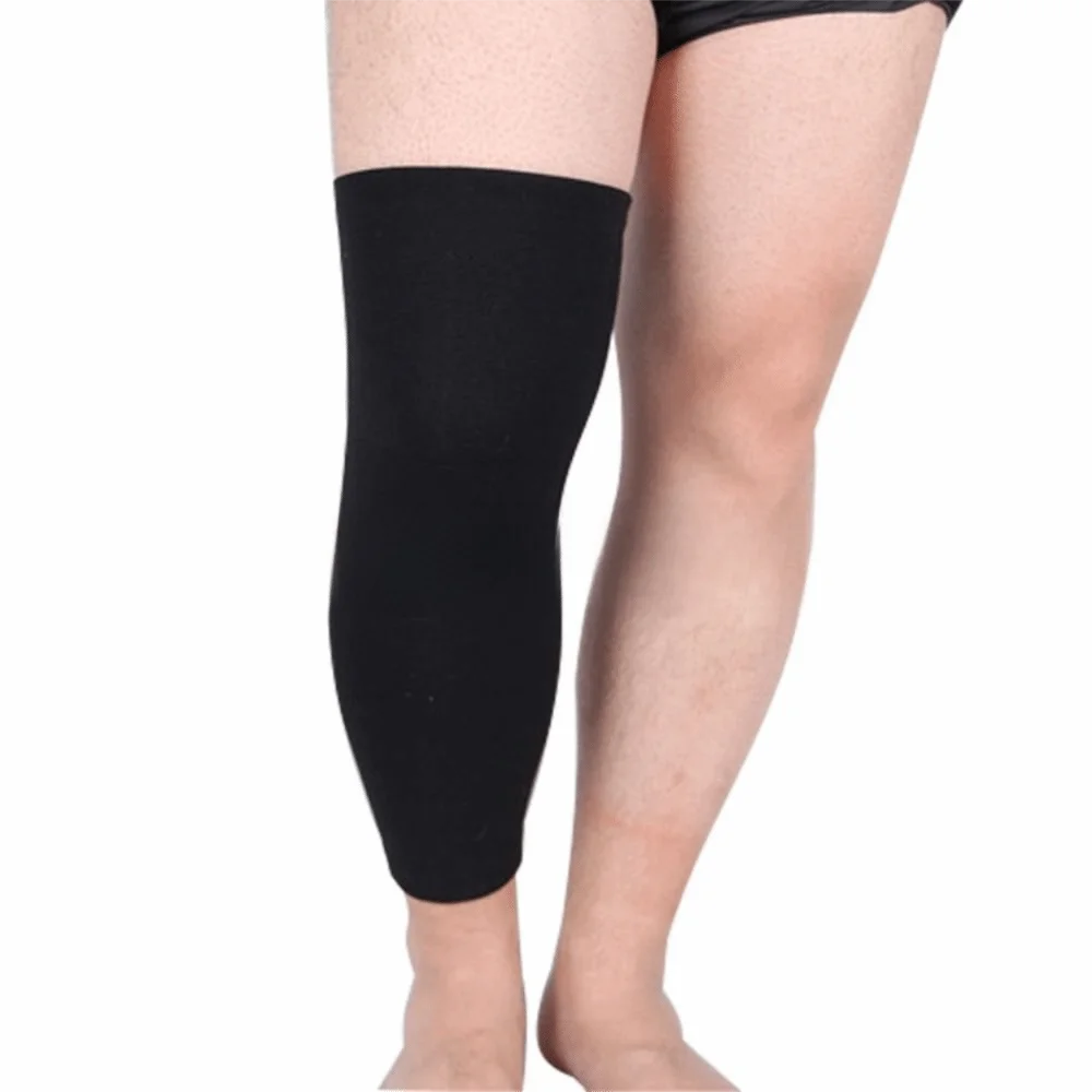 

Breathable Compression Knee Support Nylon Material Long Design Elastic Knee Pads Wide Application Useful Knee Sleeve Running