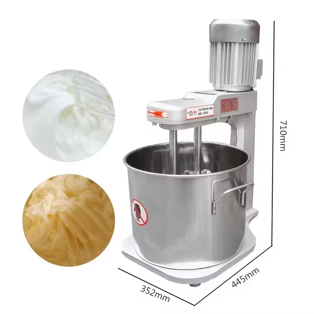 خلاط كواكب تجاري سعة 15 لتر - خلاط بحامل تحريك مزدوج للعجين والبيض، مصنوع من الفولاذ المقاوم للصدأ، عالي الكفاءة