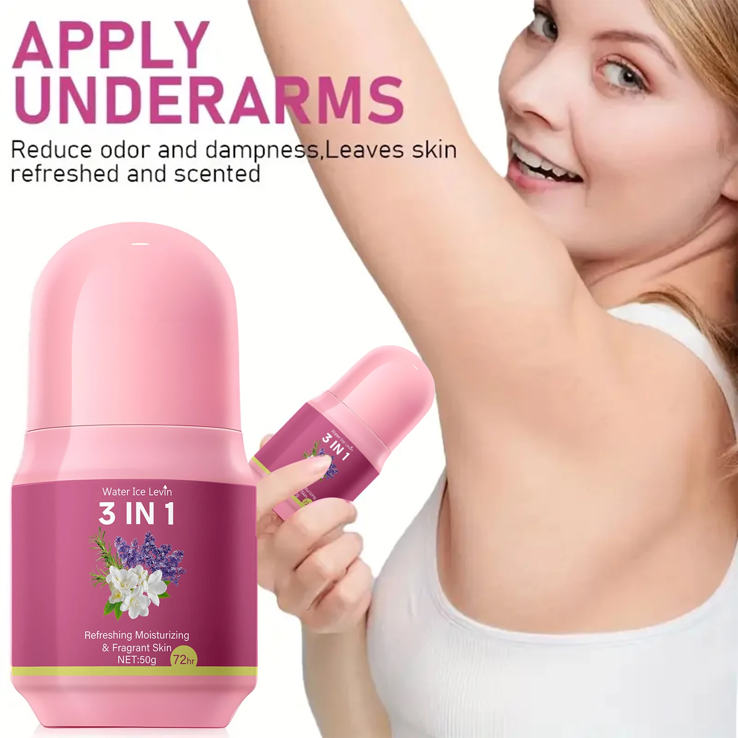 

3-in-1 Deodorizing Cream. 72hr Odor Control. Refreshing Moisturizing Fragrant Skin. Summer Essential Stick. 50g Net.