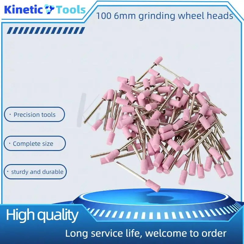 100Pcs Mounted Grinding Stone Head Set 6mm Abrasive Polishing-Wheel Bits Shank For Dremel Grinder Drill Power Tool Accessories