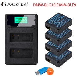 PALO 1200mAh DMW-BLG10 BLG10 BLG10E bateria DMW-BLE9 + podwójna ładowarka USB LCD do Panasonic LUMIX GF5 GF6 GX7 LX100 GX80 GX85