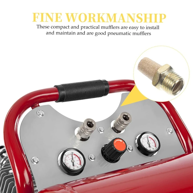 AT64 8Pcs Compressor Exhaust Valve Pneumatic Rapid Exhaust Stopper Exhaust Air Conditioning Vents 1/8Inch