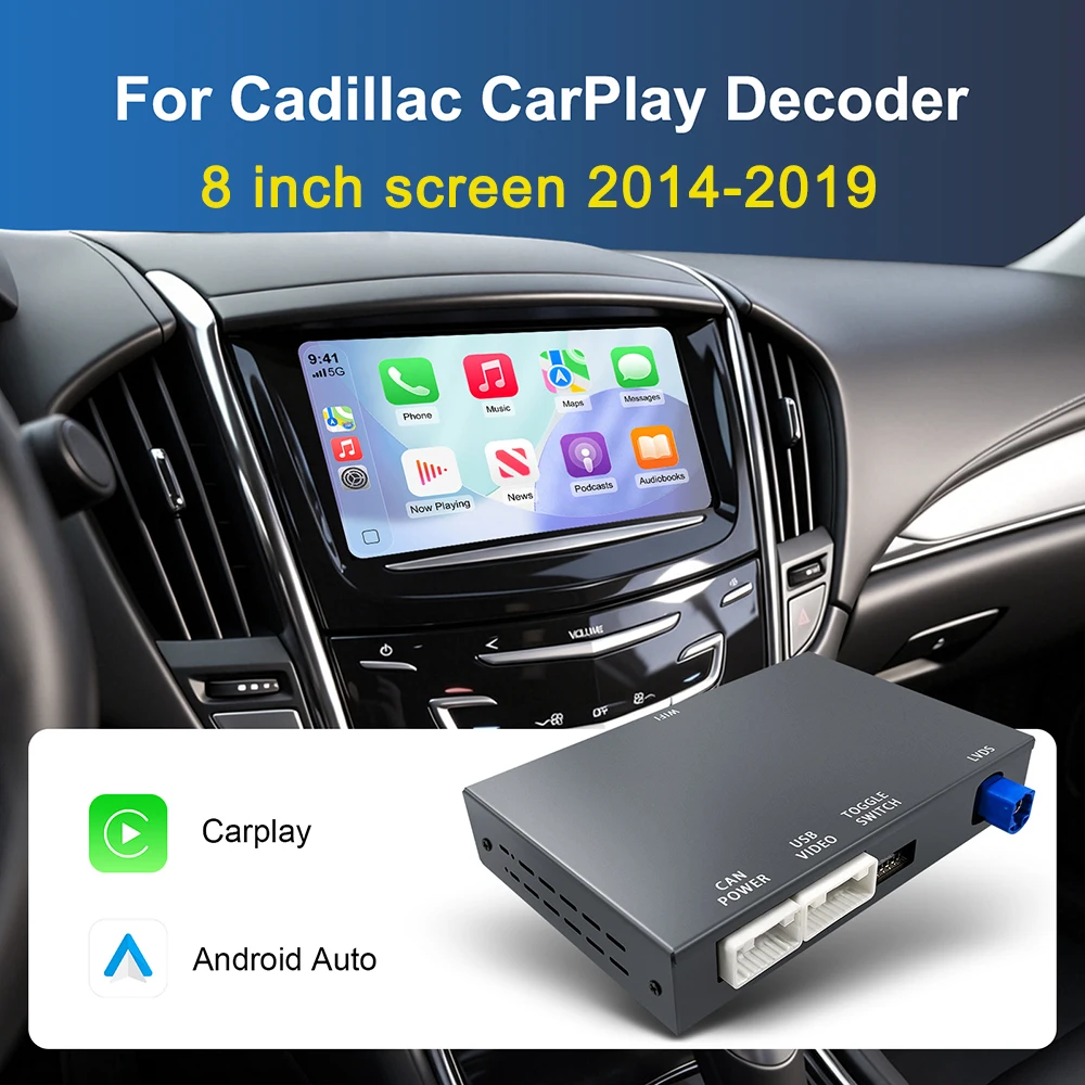 

Wireless CarPlay For for Cadillac SRX XTS ATS CTS 8 inch screen CarPlay Interface OEM Upgrade with Android Auto Airplay BT Box