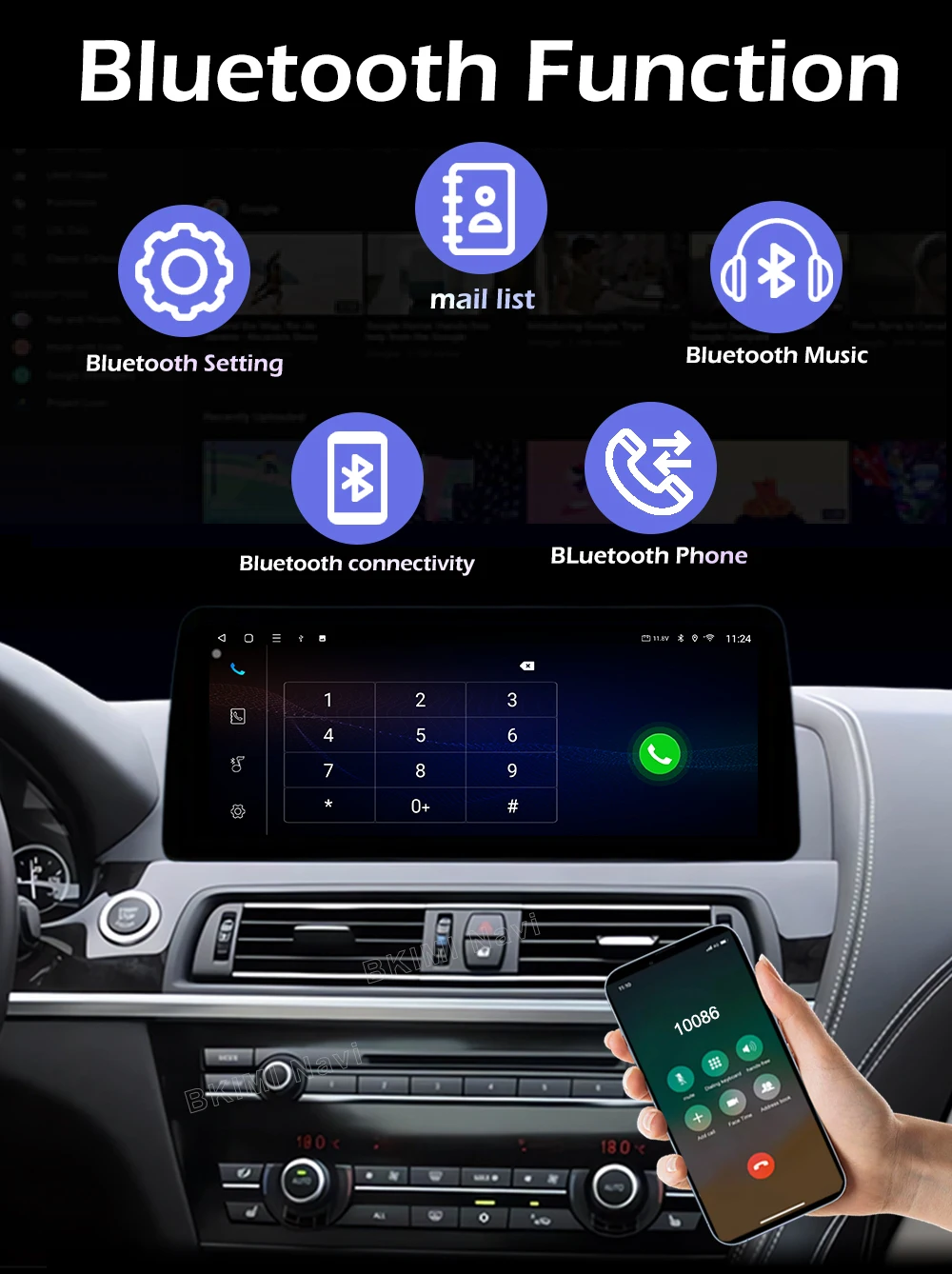 Android 15 CarPlay für BMW 3/4 Serie F30 F31 F32 F33 F34 F36 2013 - 2019 NBT/EVO System Auto Video Multimedia Player WiFi GPS – Detail 14