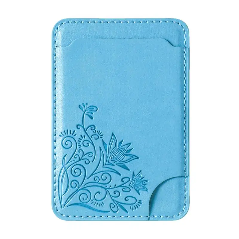 Portable Women Men Phone Card Holder Wallet Bus Card Business Credit Holder Case Self-Adhesive Fashion Phone Pocket