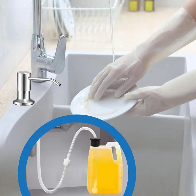 Комплект удлинительных трубок для дозатора мыла Насос Соединительный кран Набор шлангов Многоразовый комплект трубок для дозатора мыла с 47-дюймовым шлангом и контролем