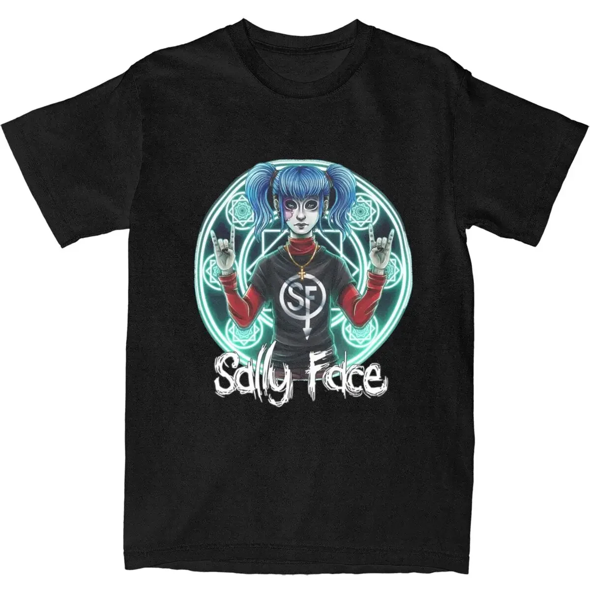 Summer Sal Fisher Sally Face T Shirts Accessories Men Women Pure Cotton Awesome Sallyface T-shirt Short Sleeve Clothes