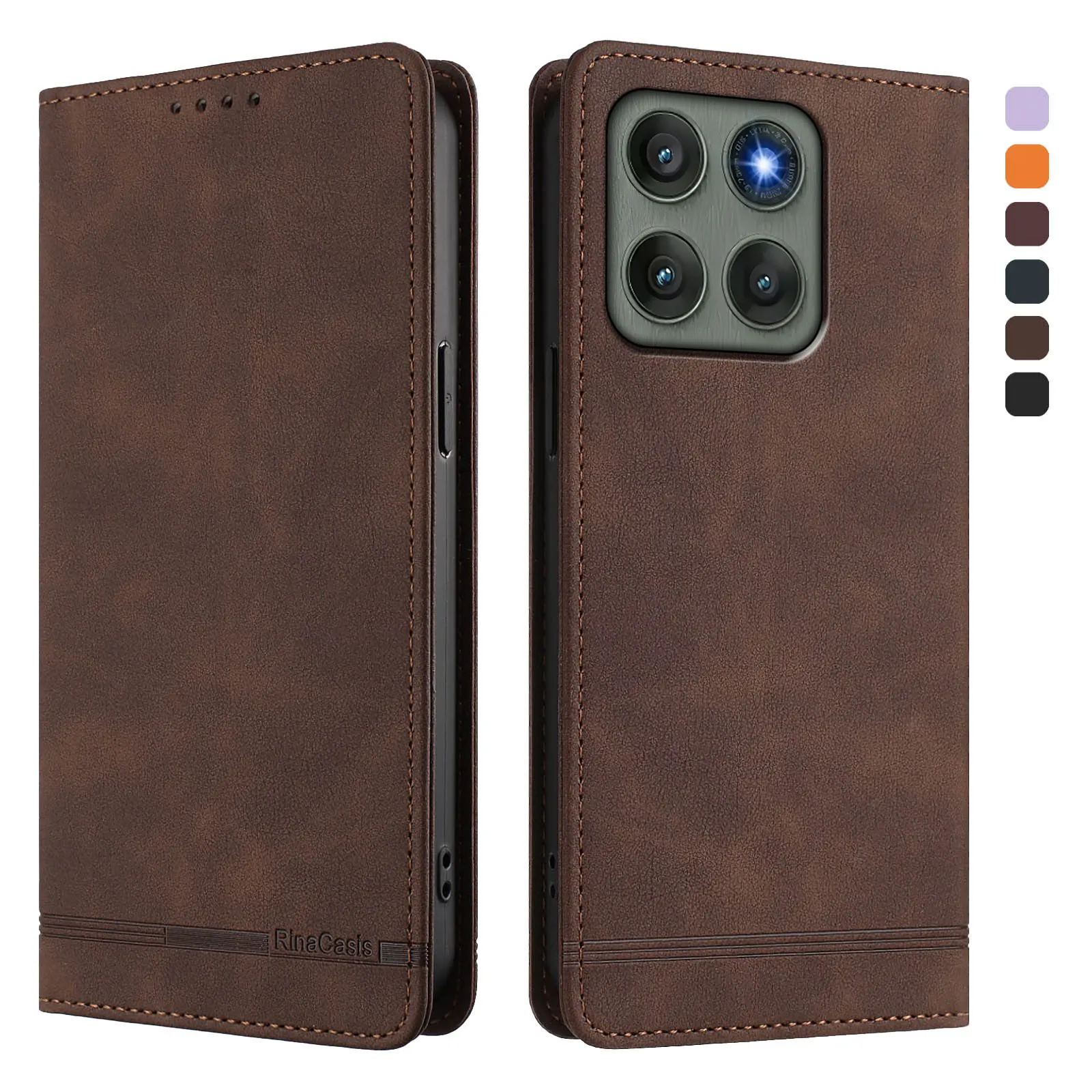 

Anti-Theft RFID Blocking Wallet Case,Magnetic Flip Cover Matte Soft for Motorola Edge 60 Stylus 50 Pro 40 Ultra 30 Fusion Neo