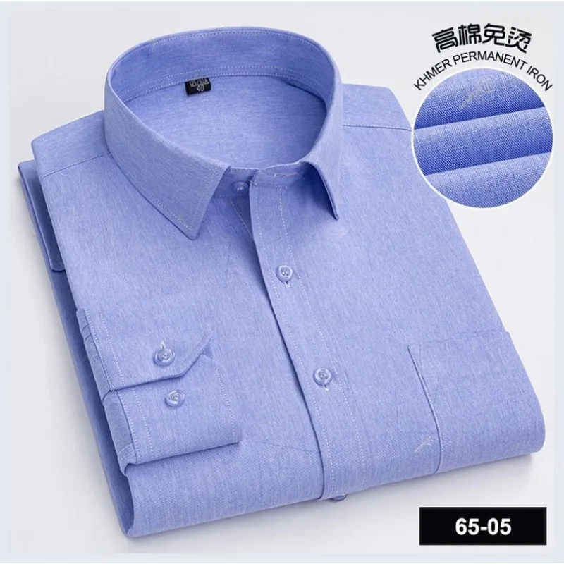 봄과 여름 얇은 남성용 긴팔 스트라이프 플로럴 비즈니스 캐주얼 대형 사이즈 루즈 셔츠