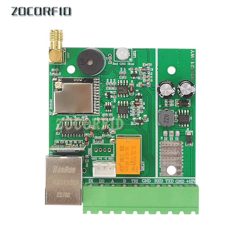 Módulo RFID UHF de largo alcance RS232/485 GW26/34 TCP/IP Lector/escritor UHF Compatible con antena RFID de 0-12dbi Arduino Raspberry