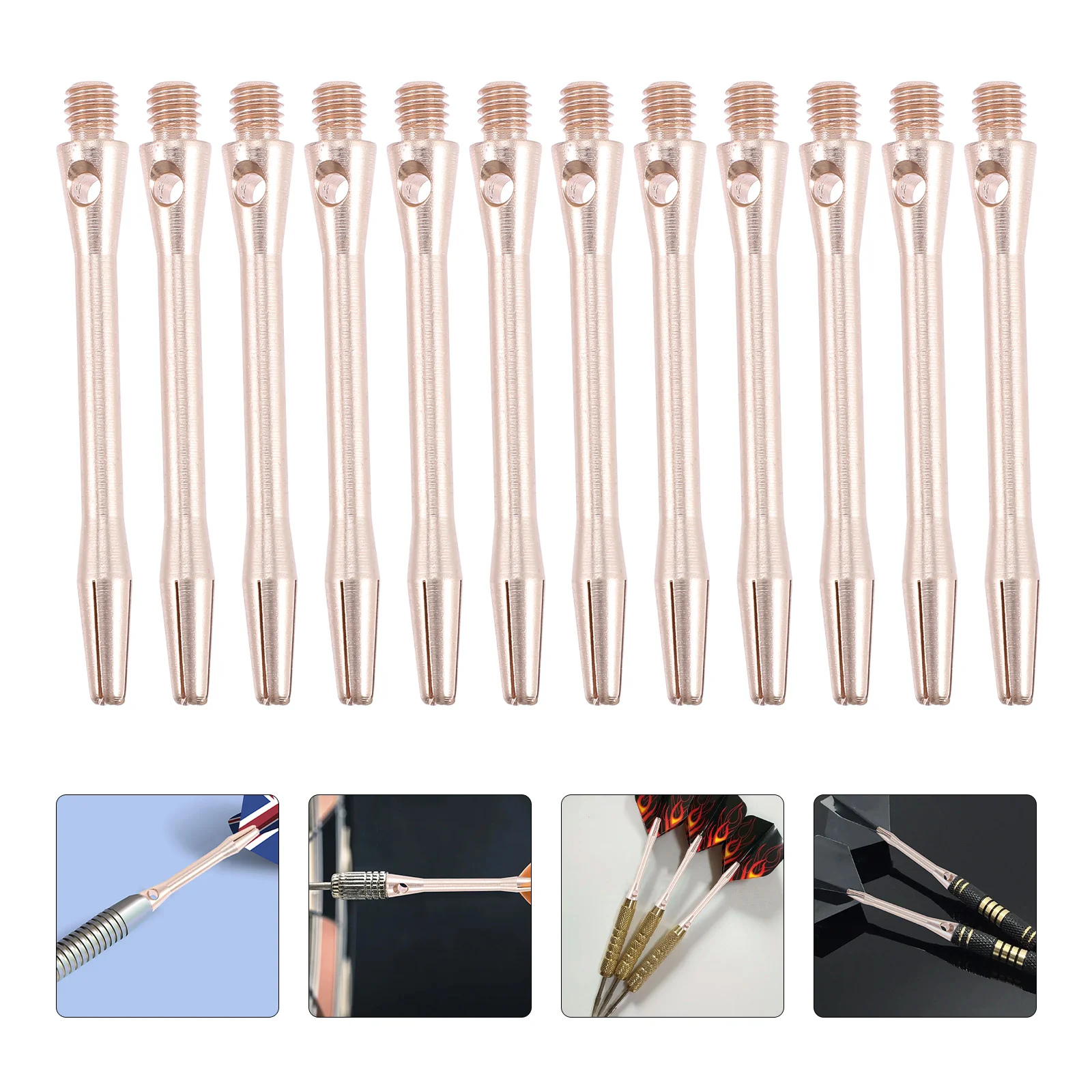 12 Pcs Shaft Replacements Shafts Game Necessity Universal Golden for Lover