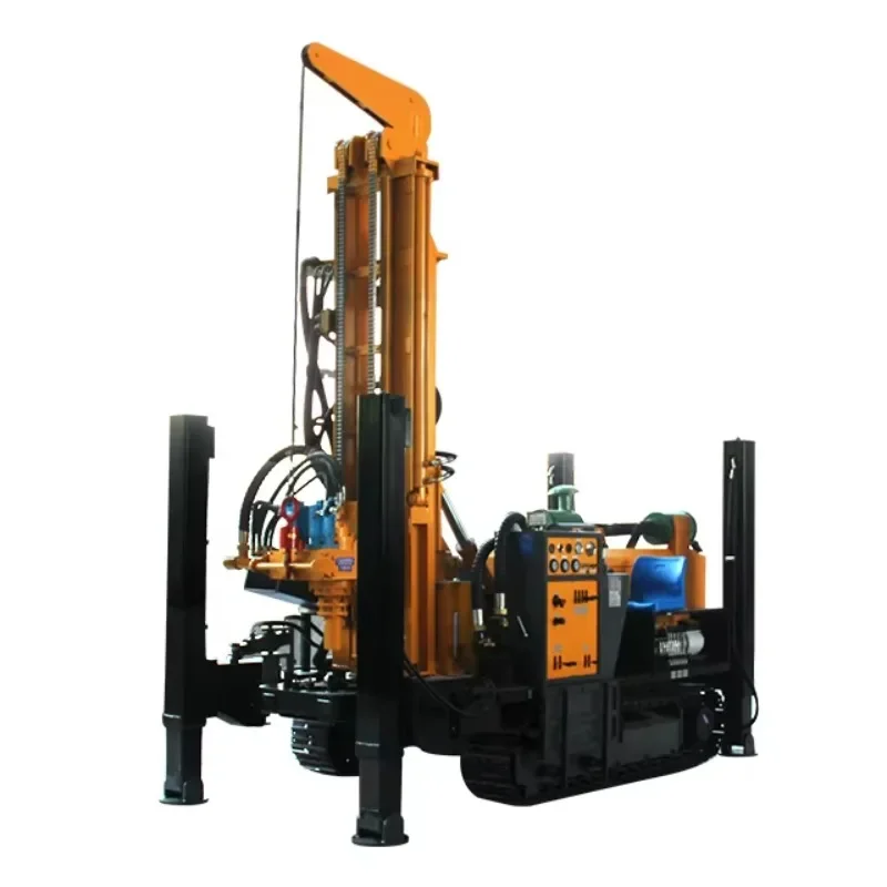 On Sale 200m Fully Hydraulic Diesel-Powered Portable Crawler Rotary Drilling Rig for Household & Mining Core Usage