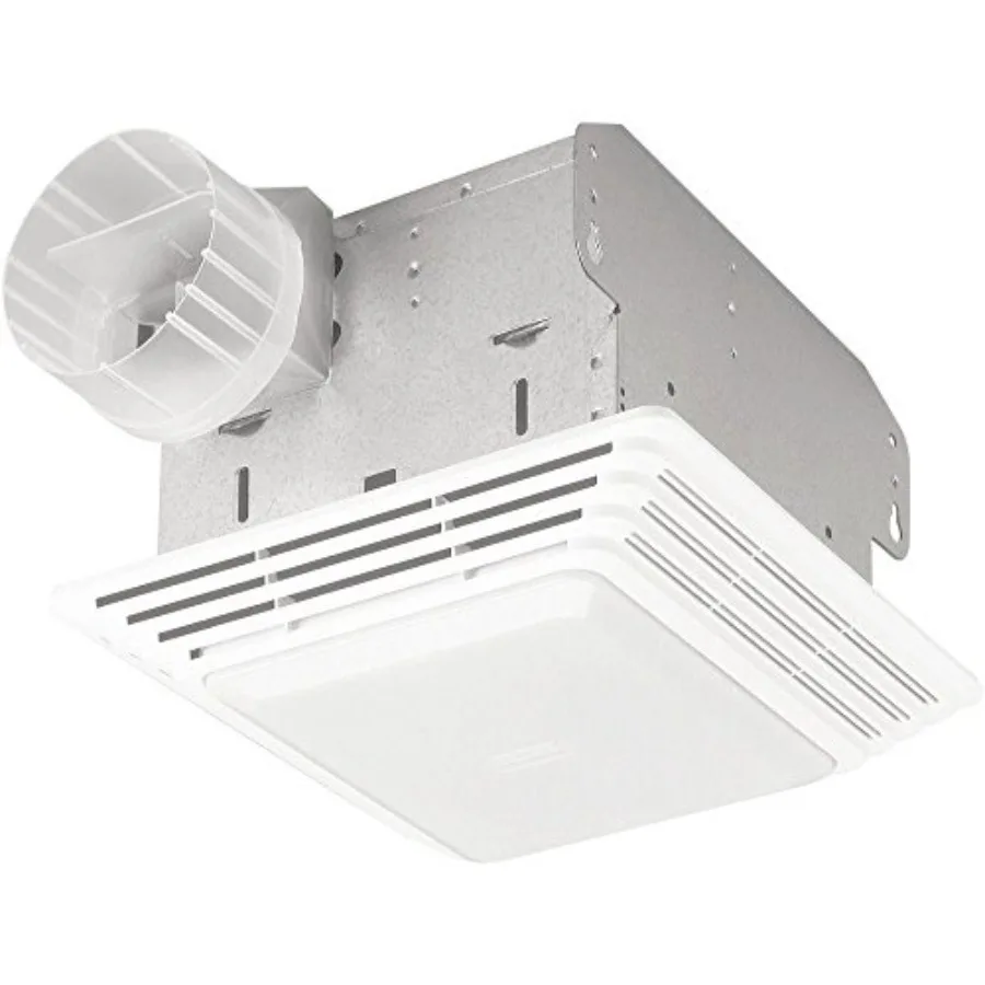 

680 Fan and Incandescent Light, 100 CFM 4.0 Sones, White Grille