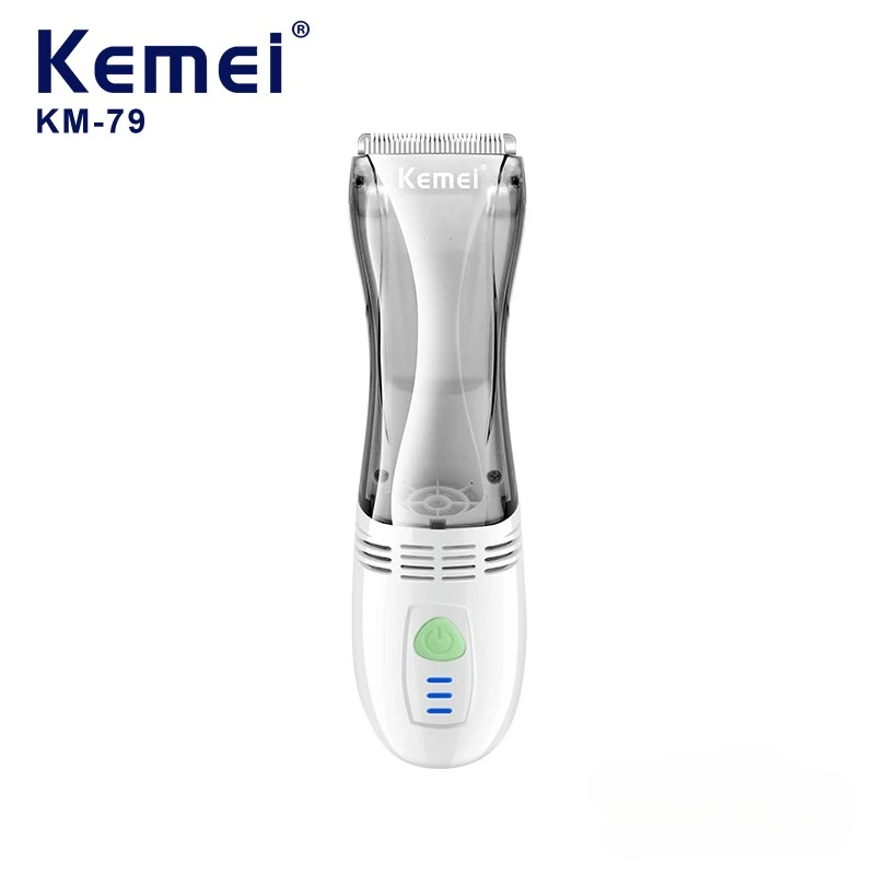 ماكينة قص الشعر الأوتوماتيكية Kemei KM-79 للأطفال - تصميم مدمج، ضوضاء منخفضة، شفرات سيراميك، ماكينة تشذيب الشعر المنزلي